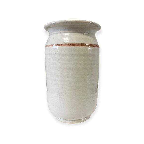 Studio Art Stoneware Hand-Painted Ceramic Pottery Vase 7" Tall - Picture 4 of 7